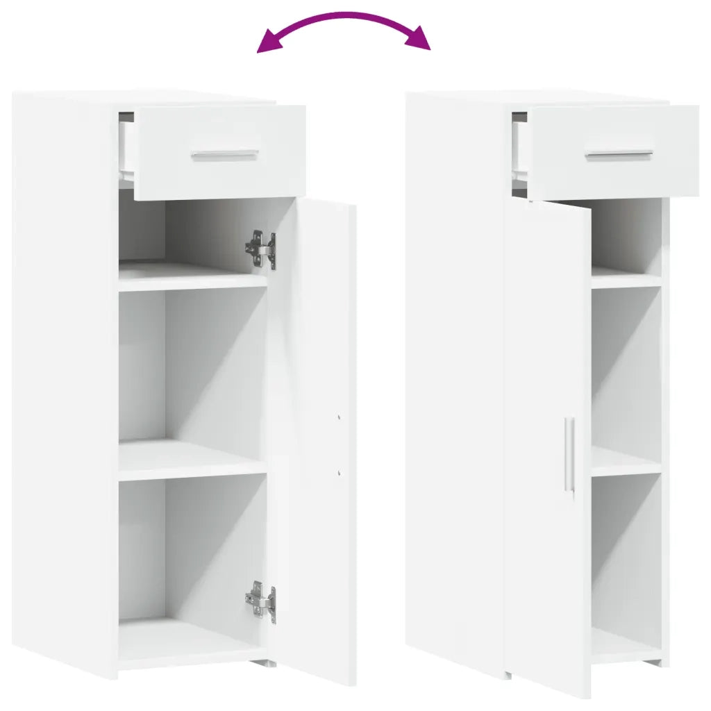 Credenza Bianca 30x42,5x93 cm in Legno Multistrato 846271