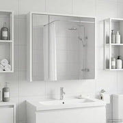 Mobiletto per specchio da bagno Bianco 63,5 x 16 x 62,5 cm