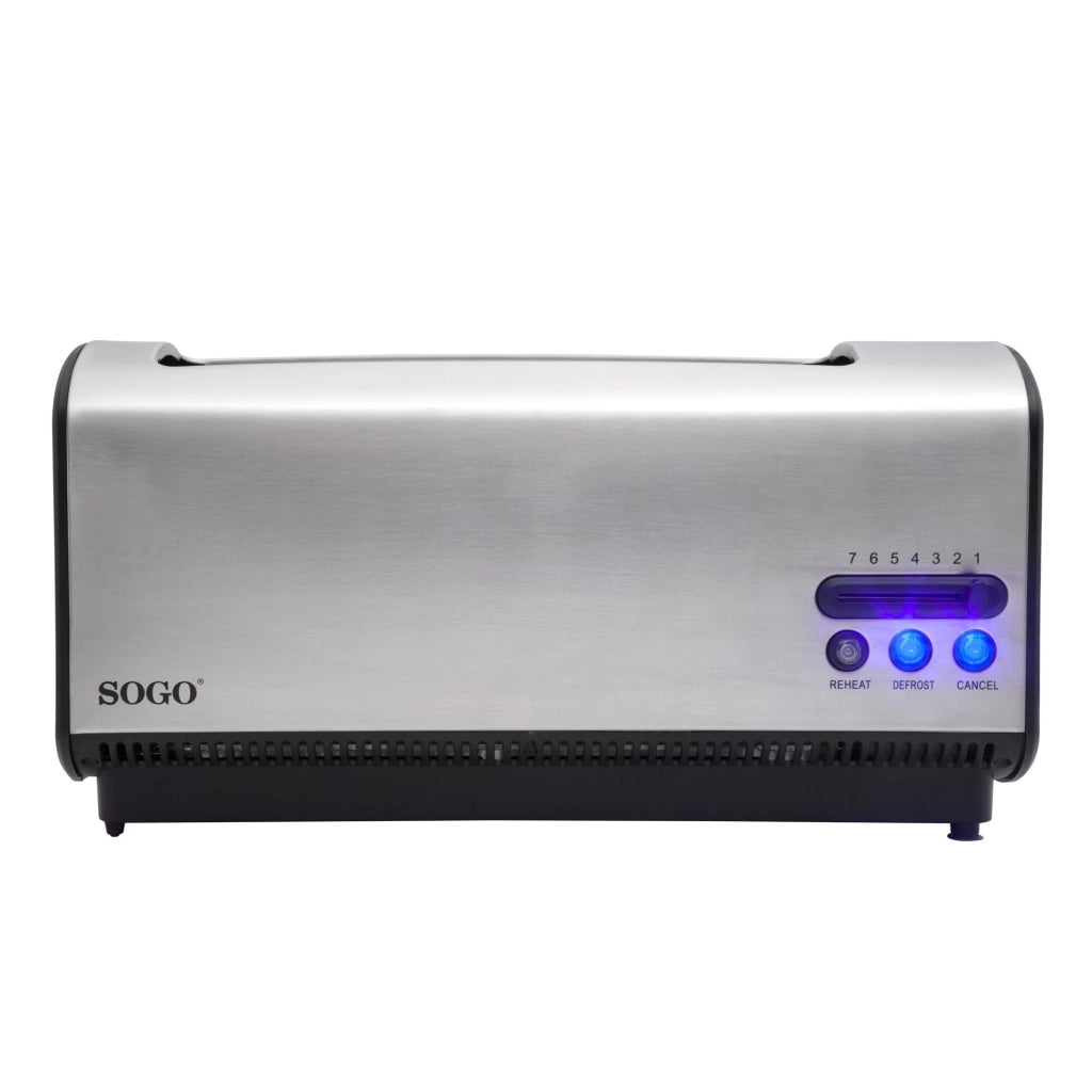 Tostapane elettrico 2 fessure lunghe, 4 fette capacità, acciaio inox 1200W colazione - SOGO