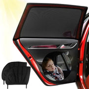 Due pezzi di zonterapia auto-baby con protezione UV certificata - ombrellone universale per bambini - materiale lato ghiaccio - schermo solare
