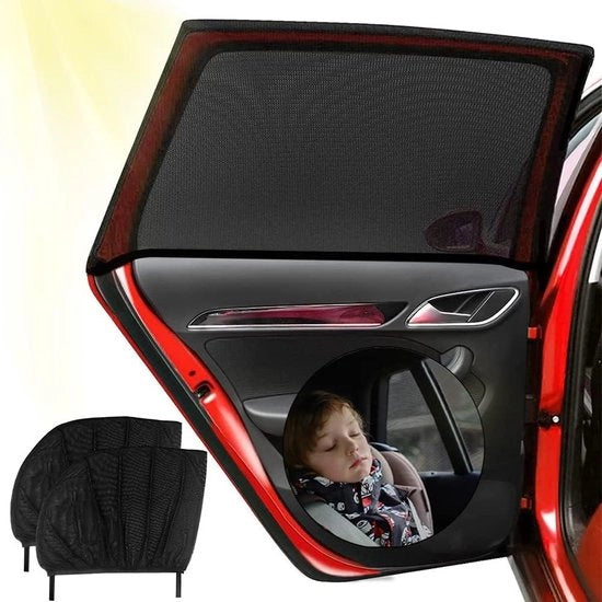 Due pezzi di zonterapia auto-baby con protezione UV certificata - ombrellone universale per bambini - materiale lato ghiaccio - schermo solare