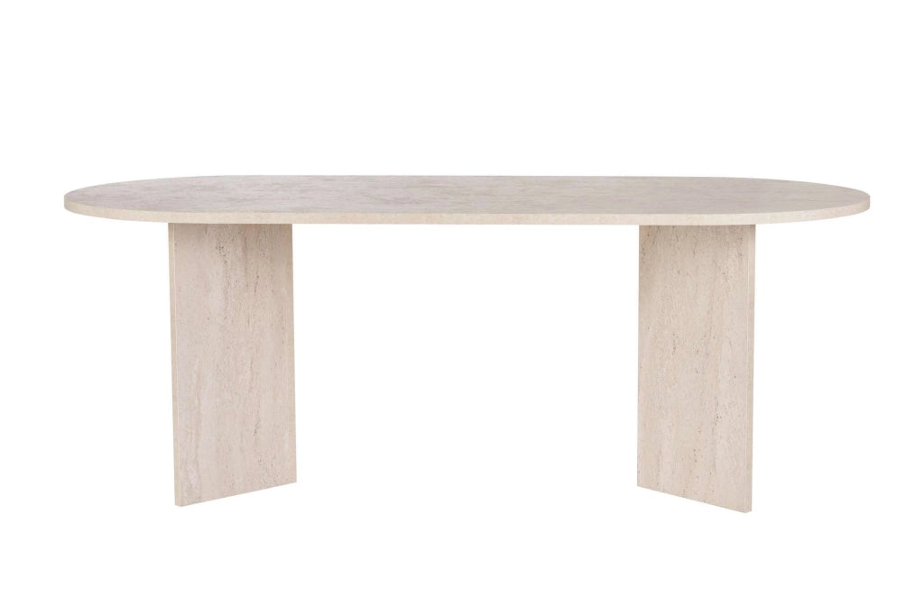 Tavolo da pranzo in legno "Sabella" 200 x 90 x 75 cm - Travertino