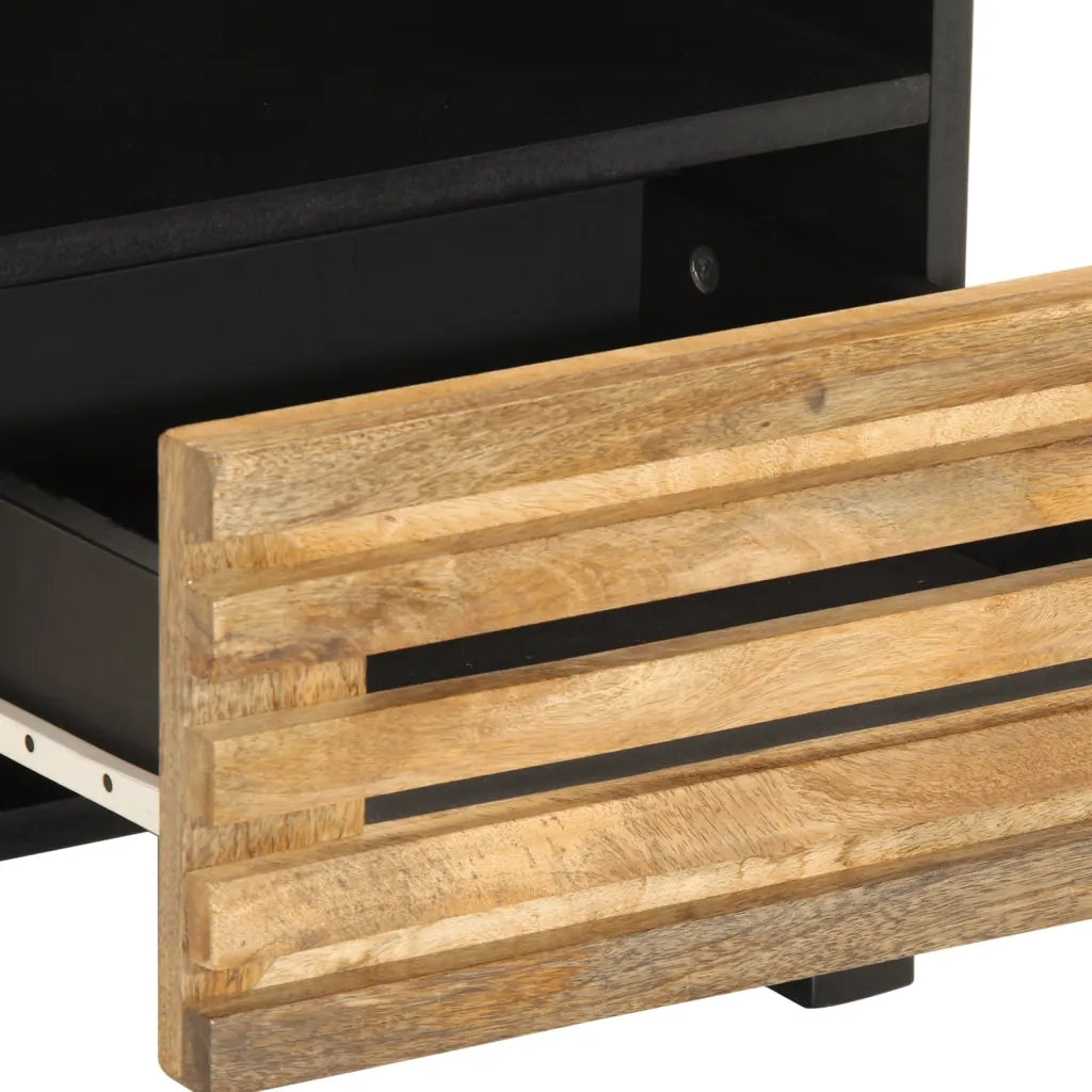 Comodini 2pz 40x34x46 cm in Legno Massello di Mango 377467