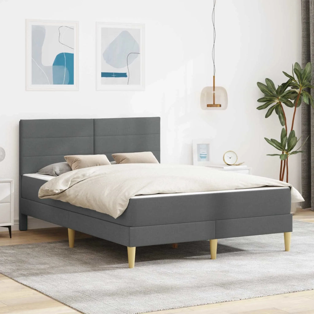 Struttura del letto Grigio scuro 120 x 190 cm Poliestere 3414945