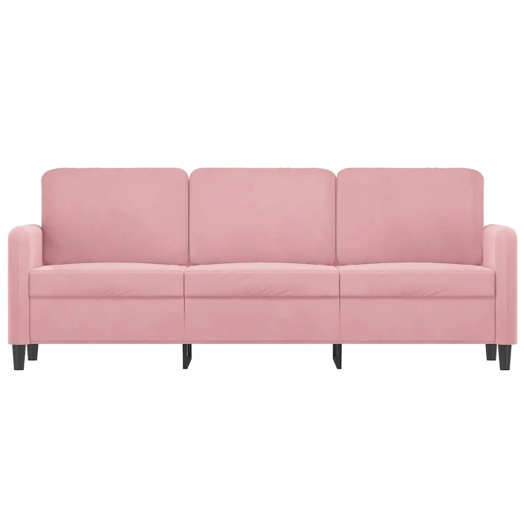Divano a 3 Posti-Sofa 3 Posti rosa 180 cm in Velluto 370645