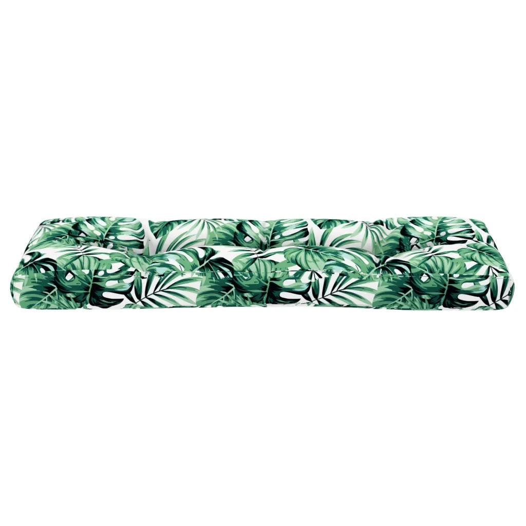 vidaXL Cuscino per Pallet Motivo a Foglie 120x40x12 cm Tessuto