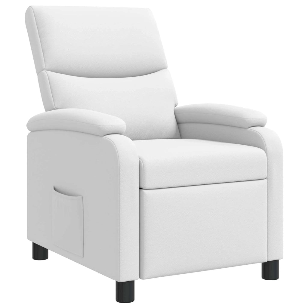 Divano Sedia-Poltrona reclinabile Bianco Similpelle 670309