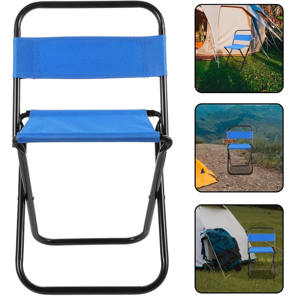 Trade Shop - Set 3pz Sedia Pieghevole Da Pesca Campeggio Sgabello Resistente Spiaggia Picnic 023247 -