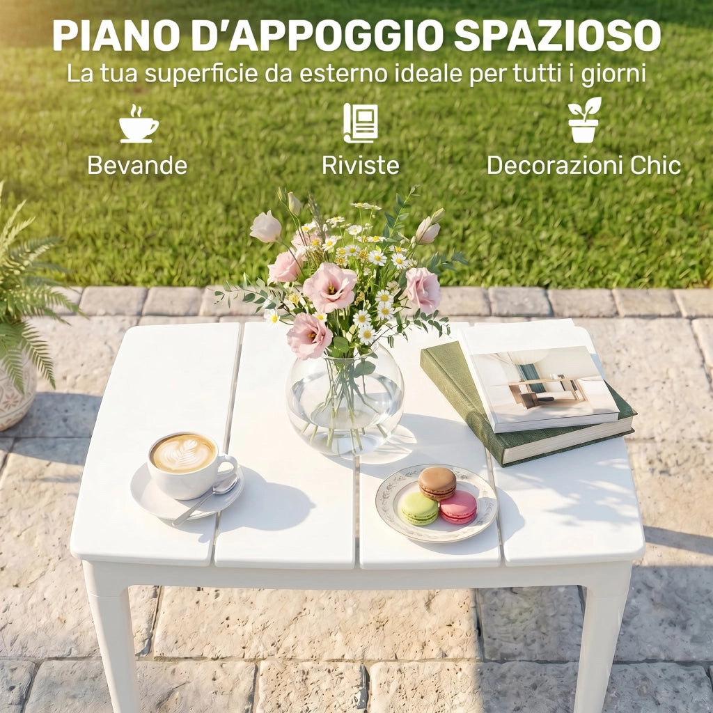 Tavolino da Caff¨¨ da Giardino ¨C zephmum ¨C Bianco Crema 70x53x39 cm