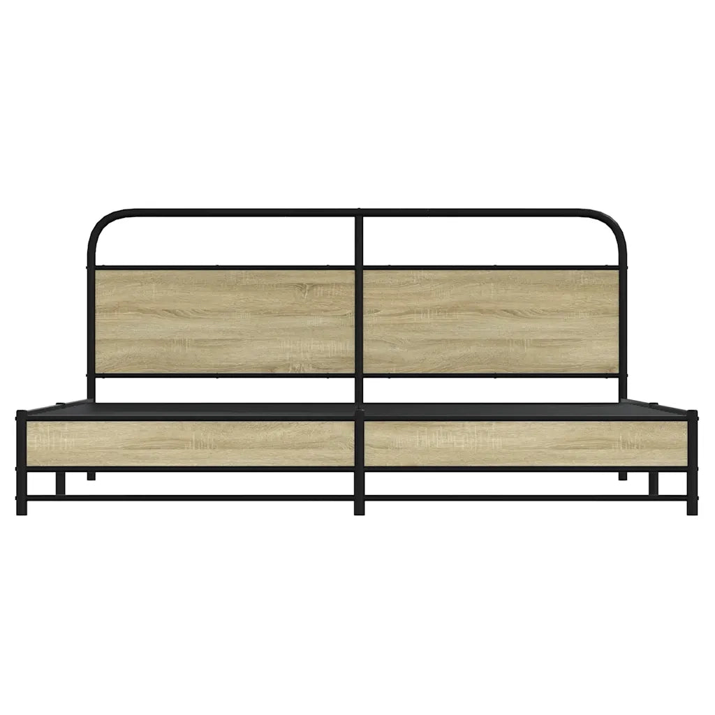 Giroletto senza Materaso in Metallo Rovere Sonoma 183x213 cm 3318690