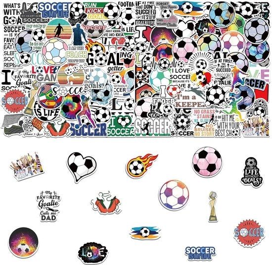 Sticker per Bambino 100 Stuks - Acqua-Resistente - Adesivo Autoblucante PVC - Decorazione per Fai da Te - Carino - Dimensioni 4-7 cm - Stickers