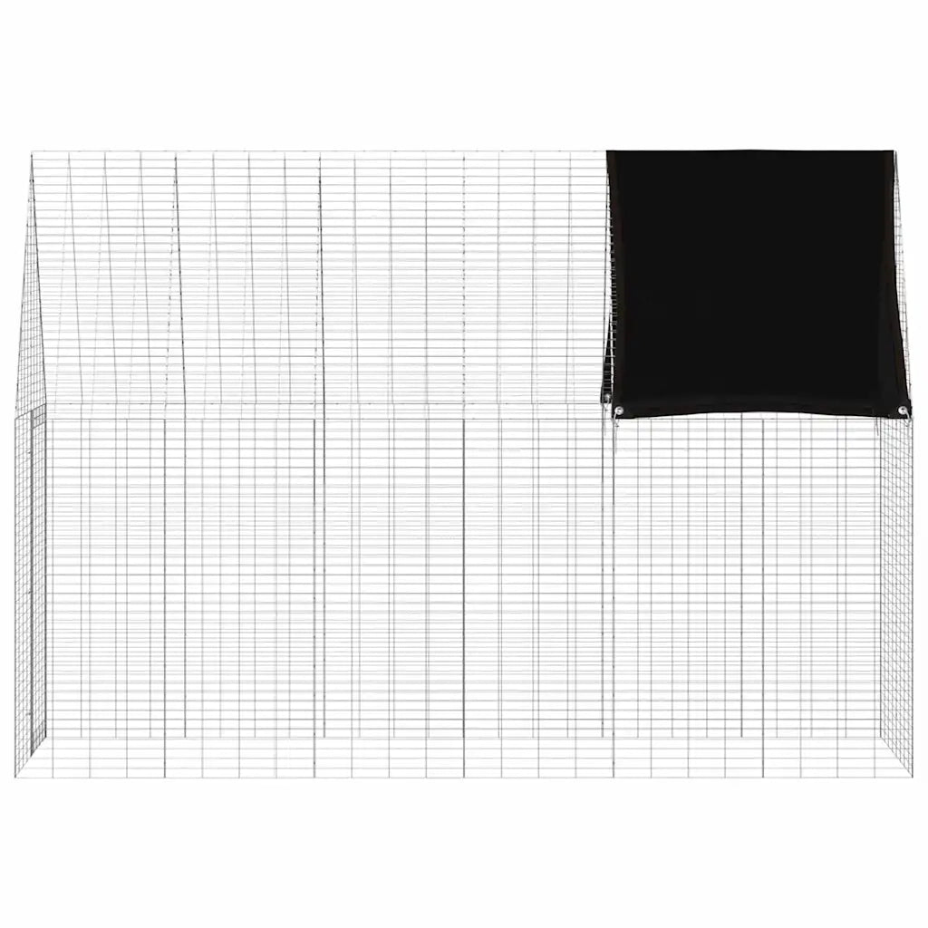 Gabbia per Conigli Argento 300 x 100 x 210 cm Acciaio zincato