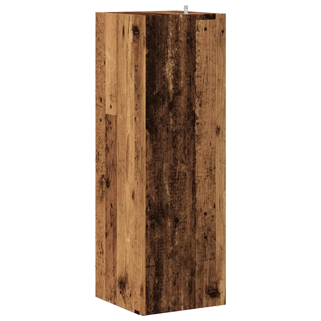 Mobile Angolare Legno Antico 33x33x100 cm Legno Multistrato