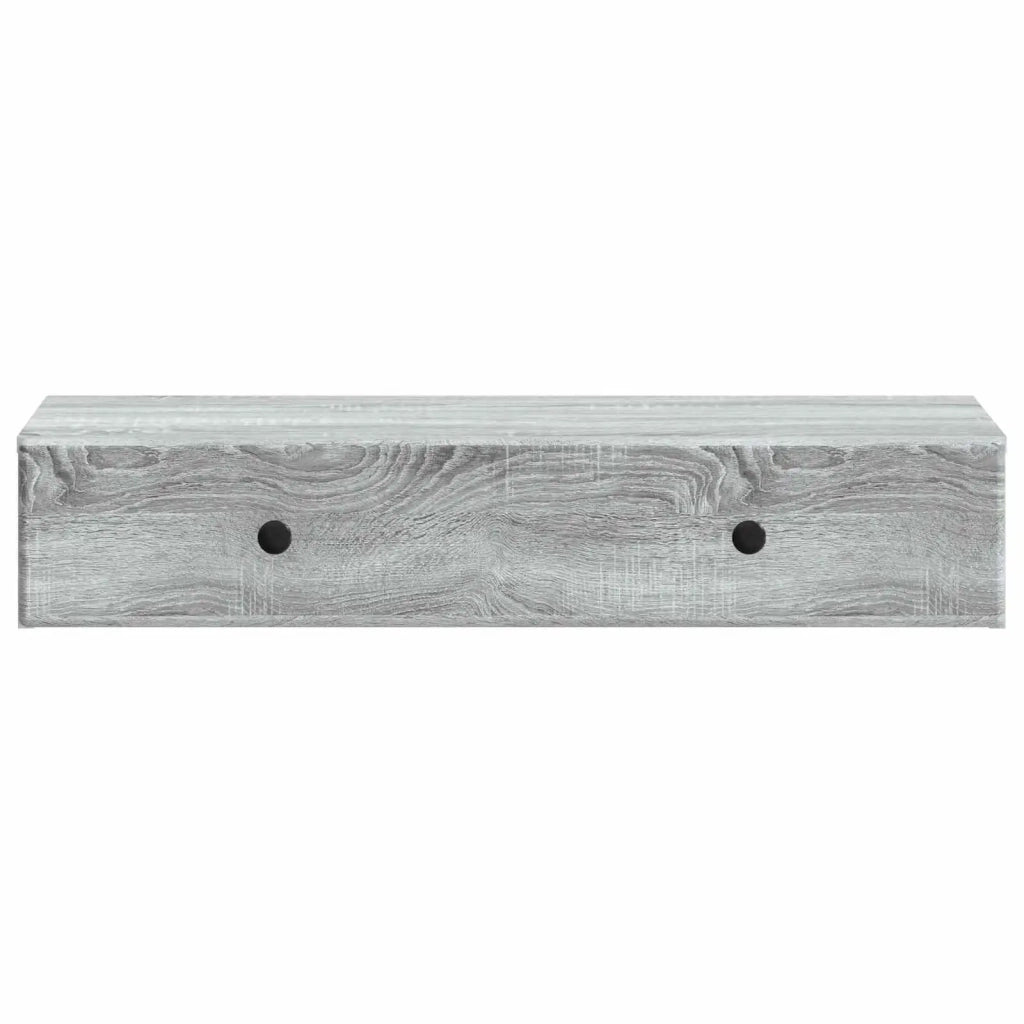 Tavolino da Parete Laterale Grigio Sonoma 87,5 x 34,5 x 17 cm 899181