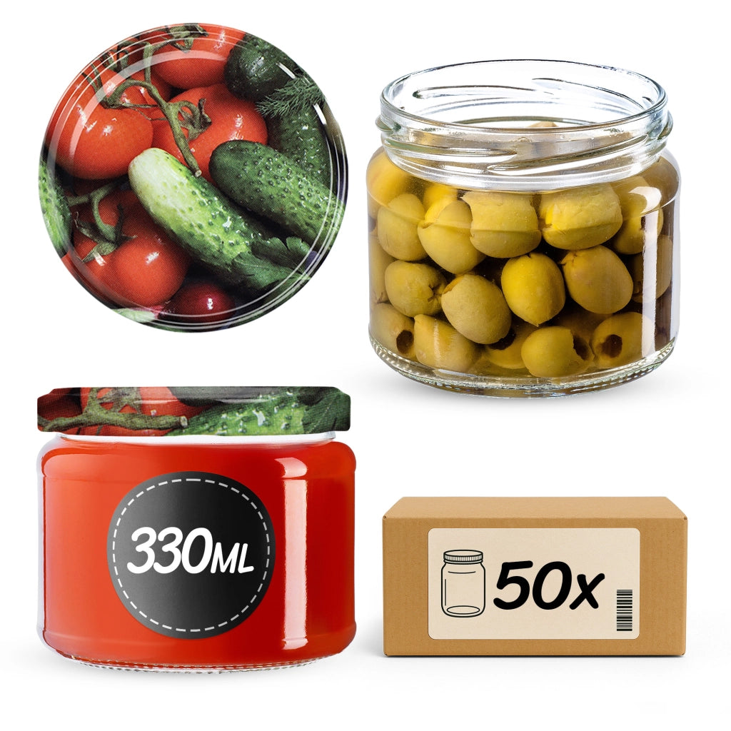 KADAX Sonka vasetti 330ml 50pz 82mm + coperchi "Verdure"