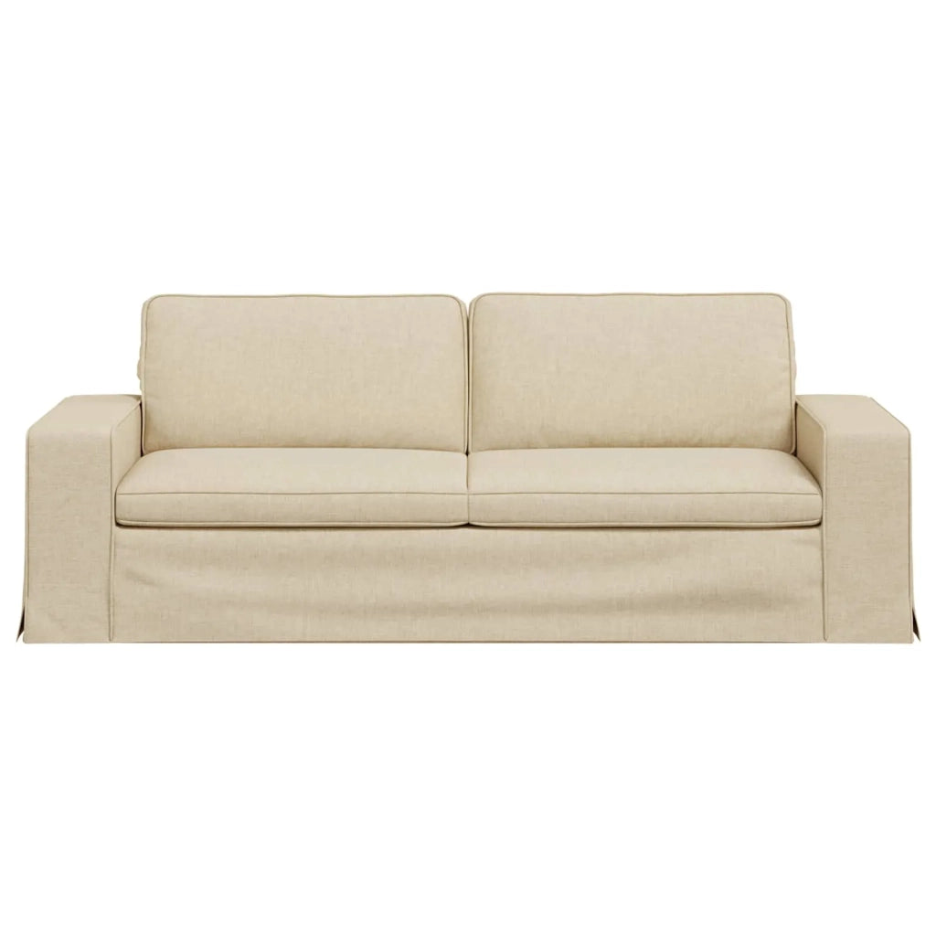 Divano Crema 222 x 80 x 82 cm Tessuto