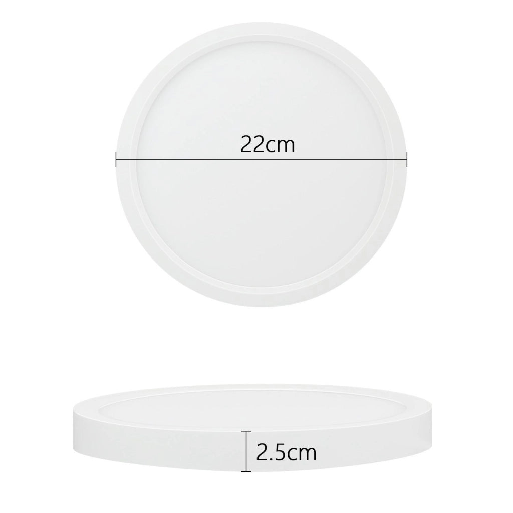 ZMH Lampada da soffitto plafoniera LED moderna bianca 22 cm 15W illuminazione economica per interni