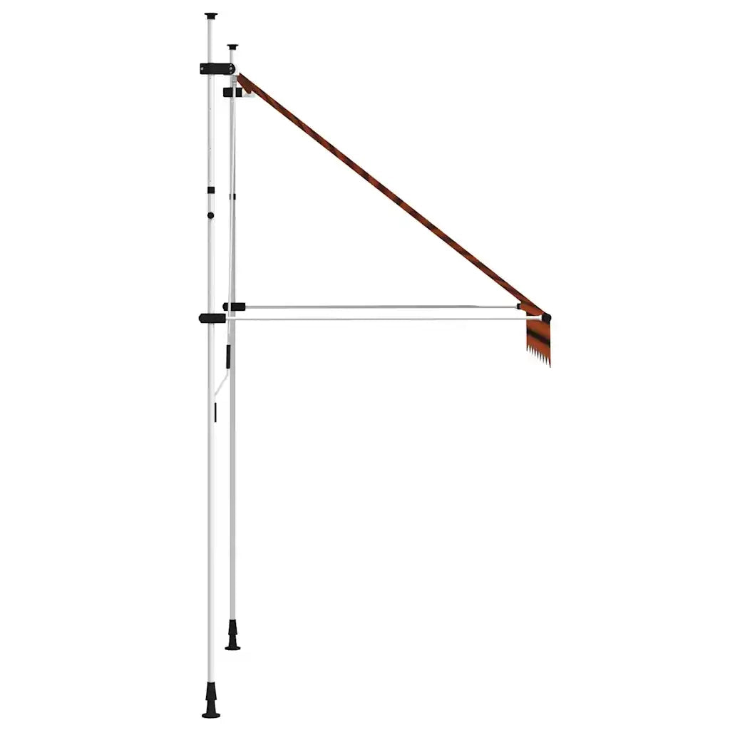 Tenda da Sole Retrattile Manuale 150 cm Arancione e Marrone 145835