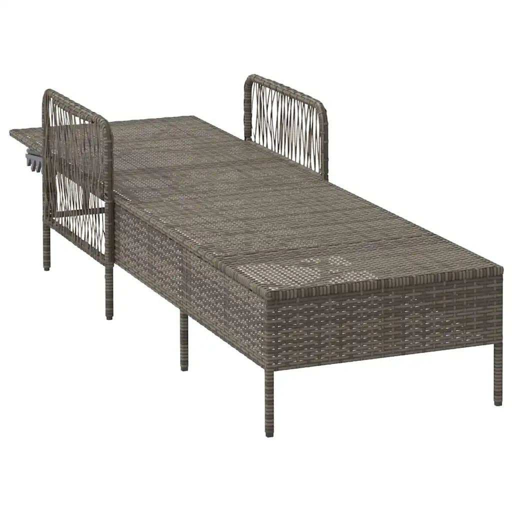 Lettino da sole Grigio e Grigio Scuro 200 x 55 x 92 cm 365427