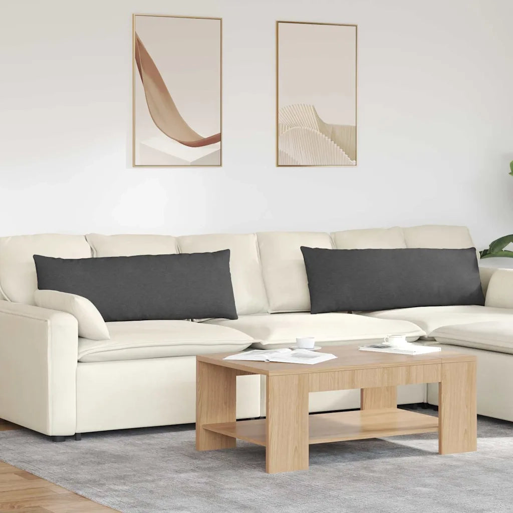 Cuscini da Divano 2 pz | Cuscini per sedie Grigio scuro 120 x 40 cm