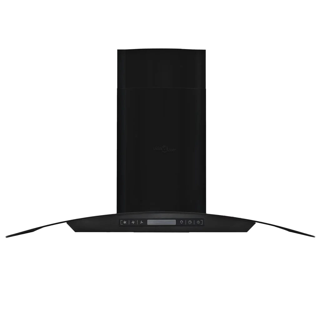 Cappa aspirante a parete in acciaio inox 756 m³/h 90 cm nero 02_0005864
