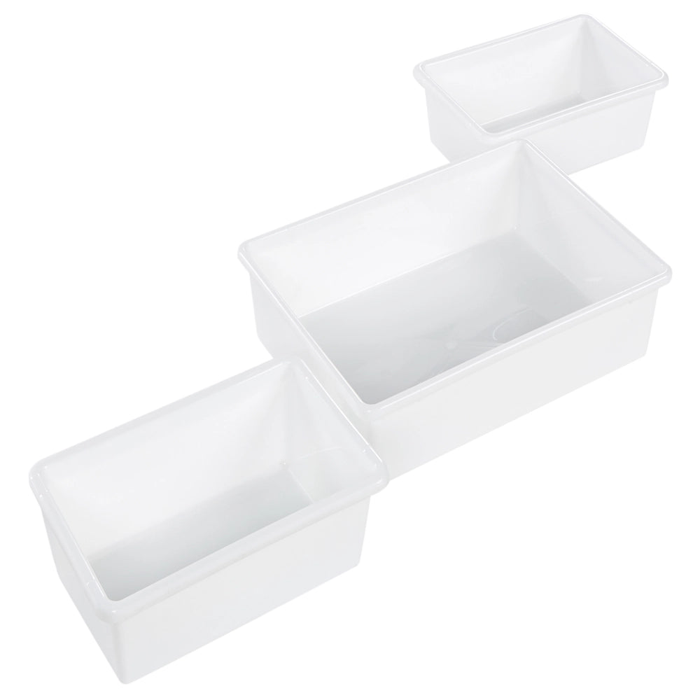 Scaffale con 9 contenitori Cassetti Grigio e Bianco MDF Plastica Unico Camera dei bambini Storage Design Moderno