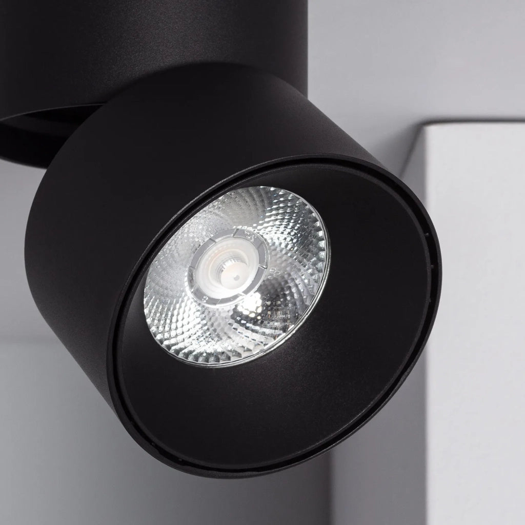Spot LED 15W luce calda nero Abruzzo Romeo LPR-15W