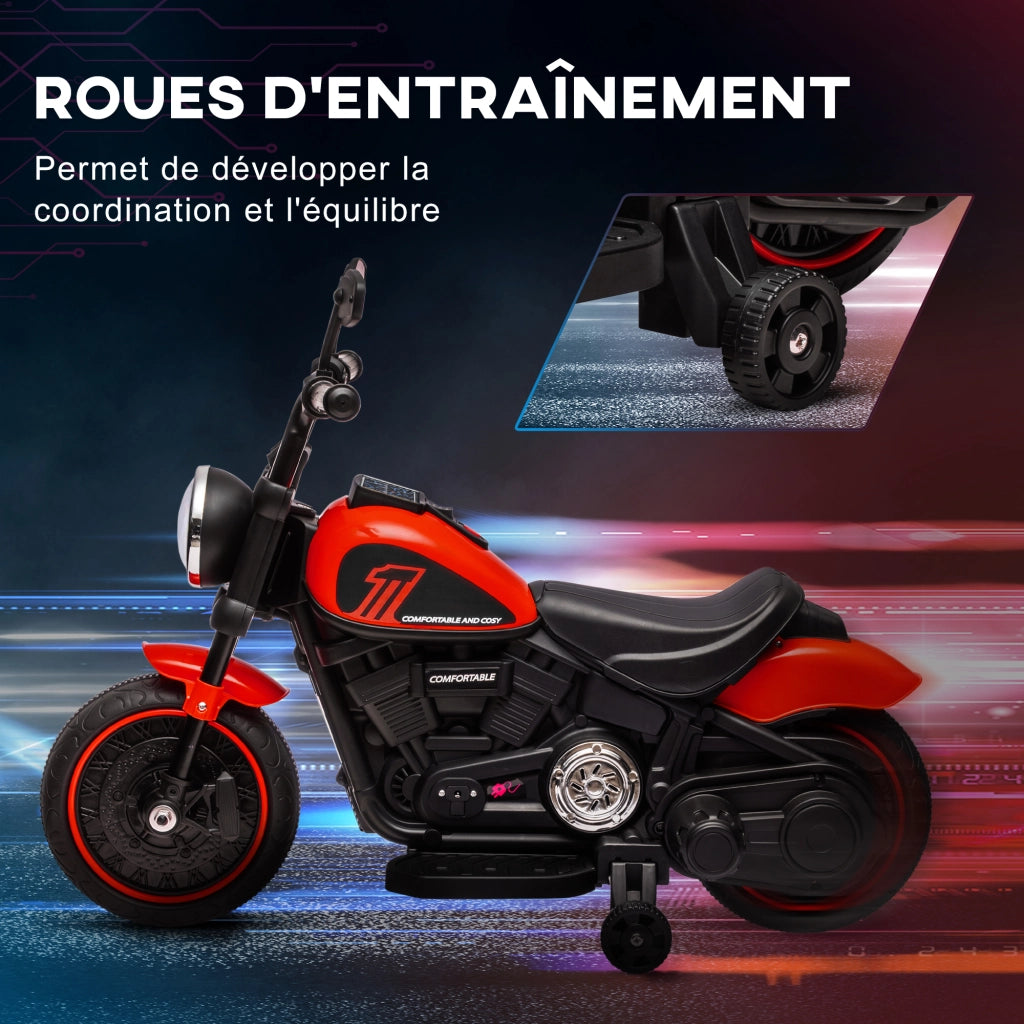 Moto Elettrica per Bambini con Luci LED ¨C zephmum ¨C 6V, Rosso