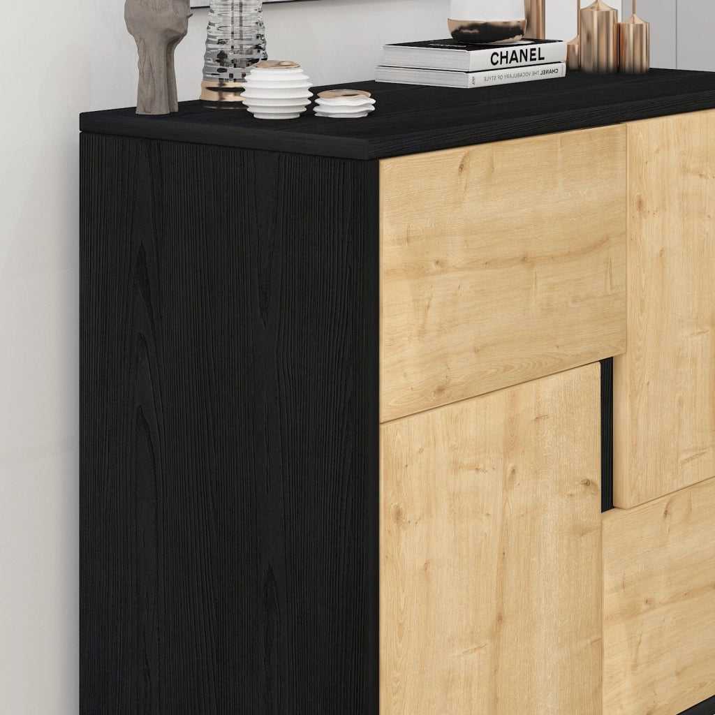 Armadio multiuso in legno "Darien" - 76,5 x 35 x 79,5 cm - Legno nero