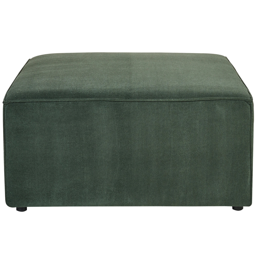 Chaise Lounge imbottita in velluto a coste verde scuro a due pezzi design moderno salotto soggiorno