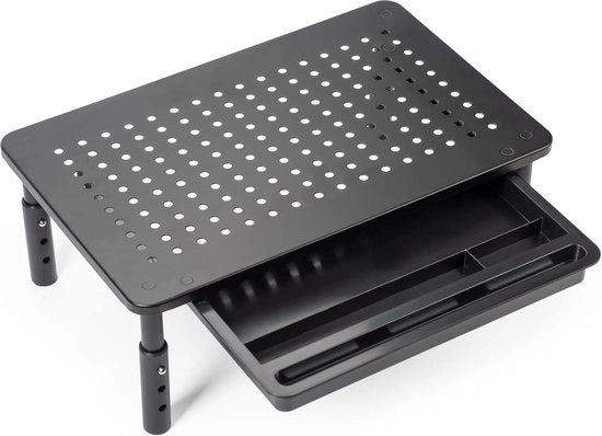 Standarizzazione monitor con caricatore regolabile in altezza - Elevatore monitor con cassetta - Standarizzazione monitor - Standarizzazione monitor - Elevatore schermo per laptop per scrivania - Elevatore schermo