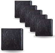Bord quadrato - 6 pezzi - Finestra pietra - Non si sbiadano - Resistente al forno - Resistente al lavastoviglie - Adatto al contatto con alimenti - 13 x 13 cm
