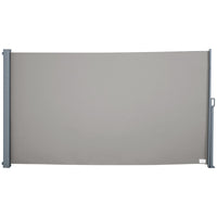 Tenda Laterale Frangivista da Giardino 3x1,60m in Alluminio e Tessuto  Grigio