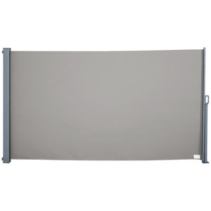 Tenda Laterale Frangivista da Giardino 3x1,60m in Alluminio e Tessuto  Grigio