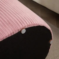 Pouf Panca Contenitore Moderna in Velluto Rosa per Camera da Letto, Soggiorno e Ingresso, 81x40x41cm