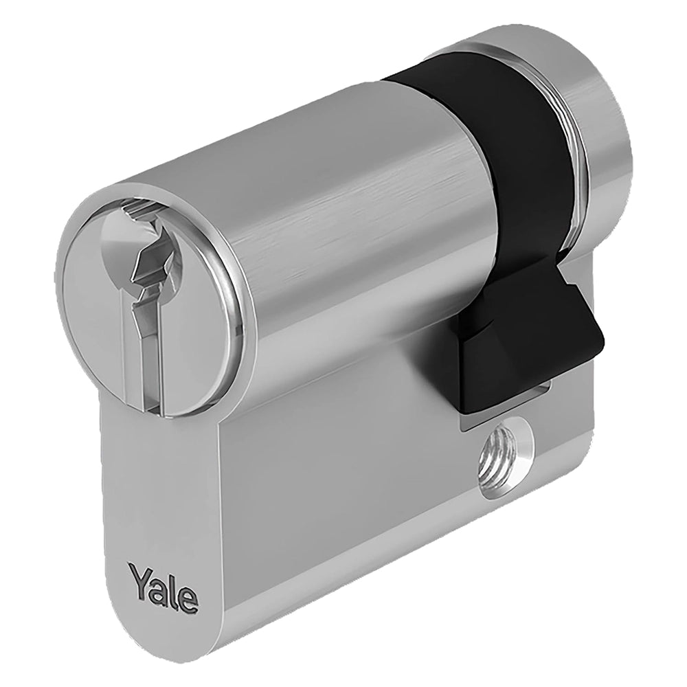 MEZZO CILINDRO PROFILATO SERIE 'Y500' mm 22+10+5 = 37 (27+10) nichelato  - YALE