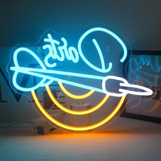 Bordo led per darts - decorazione per sala giochi e pub
