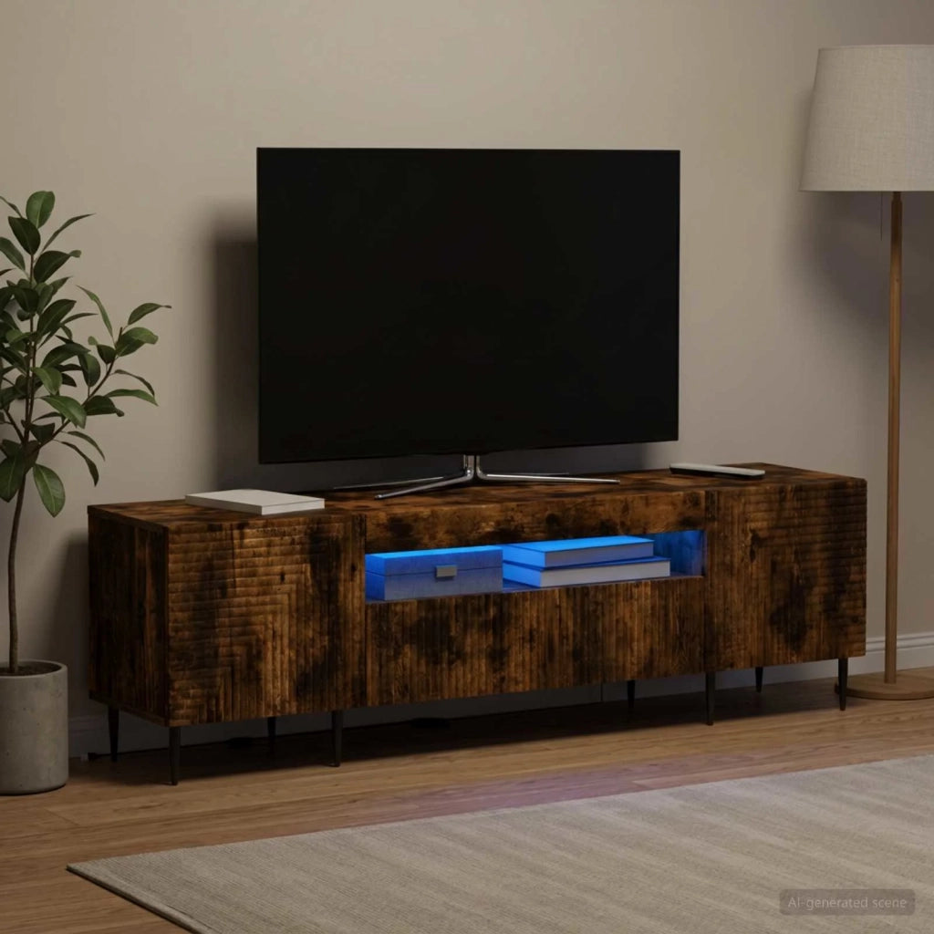 Mobile TV LED Rovere Fumo Legno ingegnerizzato 896910