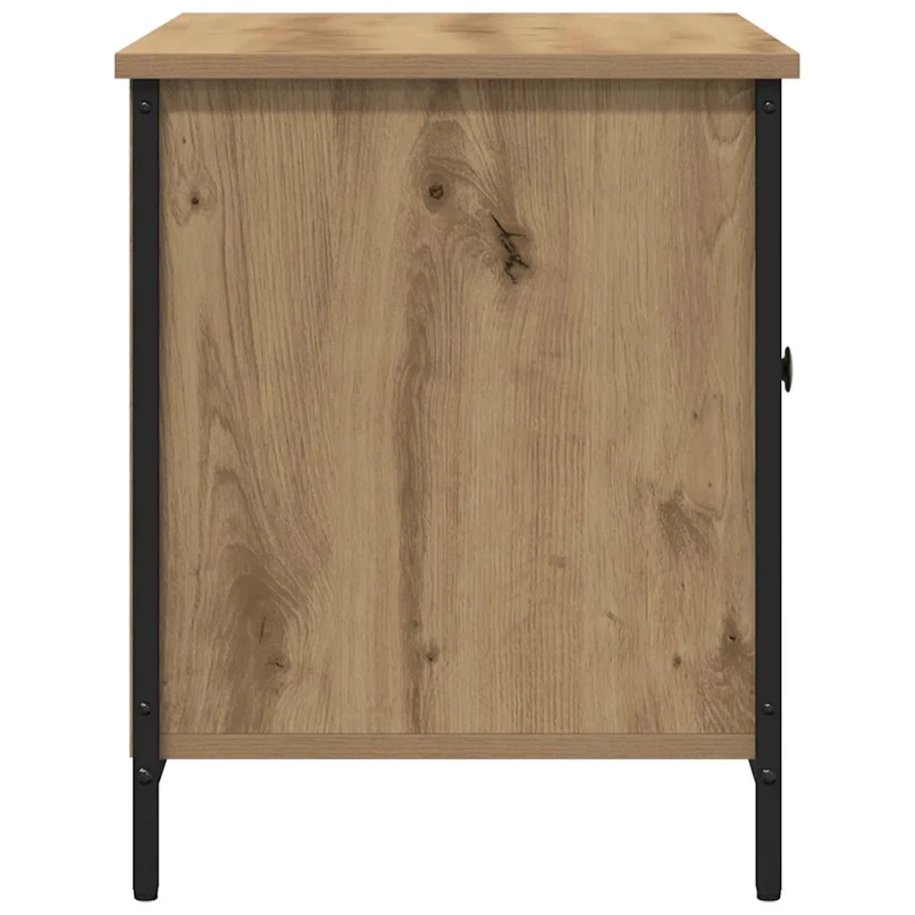 Mobile TV rettangolare con pratico vano contenitore 80 x 40 x 50 cm realizzato in legno di rovere ingegnerizzato lavorazione artigianale 02_0051824