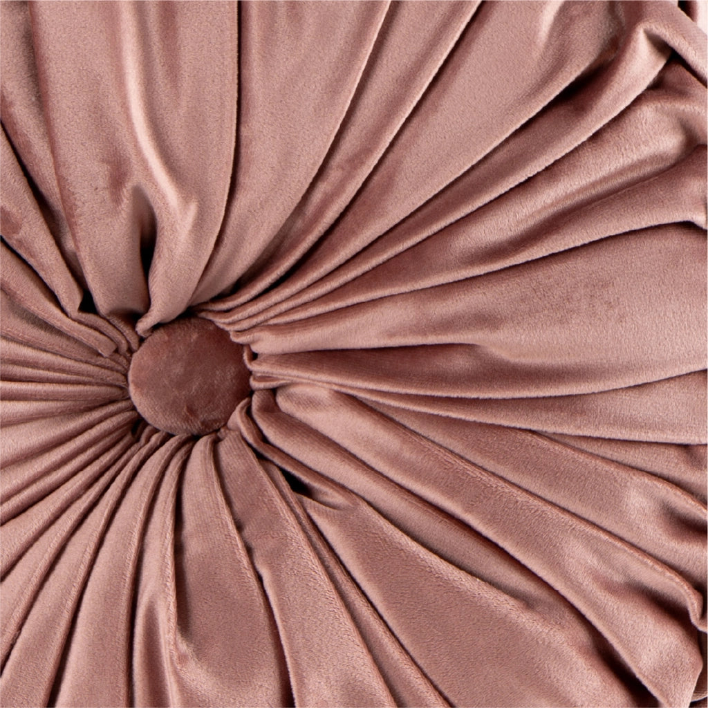 Cuscino Rotondo Zucca Effetto Velluto Circolari Per Divano Decorativo Letto 40 Cm  Rosa Antico