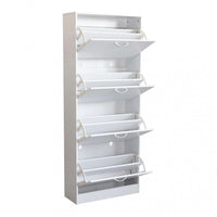 Scarpiera Wendy 60x24x150 h cm in Legno Bianca