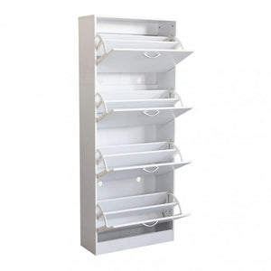 Scarpiera Wendy 60x24x150 h cm in Legno Bianca