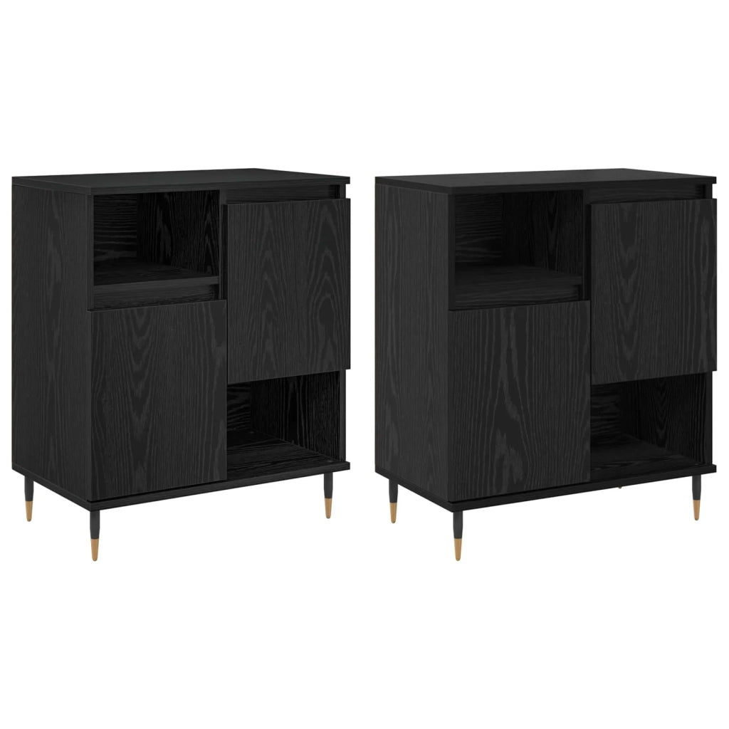 Sideboards 2 pcs Rovere nero 3394559