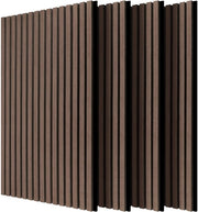Pannelli Acustici Autoadesivi 4 pezzi - Assorbimento Acustico - Pannelli di Parete Acustici -120x60x2.1cm - Colore Noce - Retro - Autoadesivi