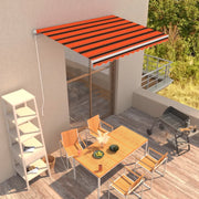 Tenda da Sole Retrattile Manuale-Tenda parasole per Patio 350x250 cm Arancione e Marrone 424319