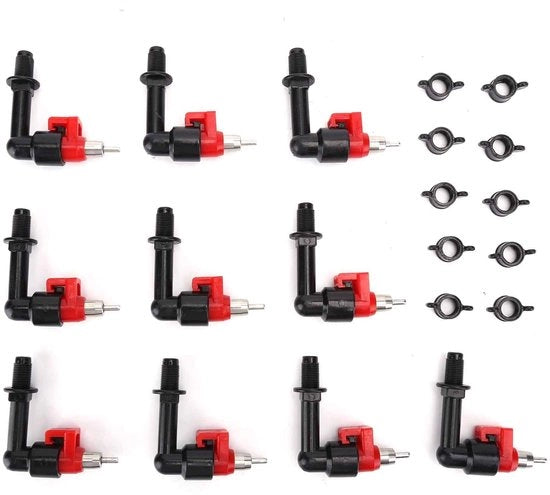 Beccucci automatici per coniglio - 10 pezzi - Materiale in plastica duraturo - Facile da installare - Sistema di alimentazione idrica - Resistente ai morsi - Osservaio per animali con bottiglia di acqua