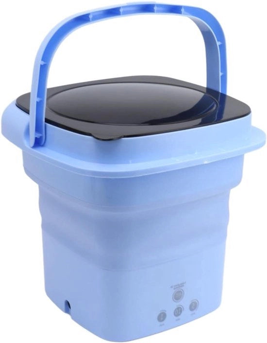 Mini Wasmachine Portatile - Camper - Leggera - Compatta - Appartamento - Portatile - Adatta per Viaggi - Mini Wasmachine Portatile Blu con Motore ad Alta Velocità per Camper e Appartamento (Blu)