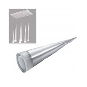 Trade Shop - Lampadario Lampada 6 Pendenti Conico Allungato Acciaio Soffitto Luce Led Applique Design -