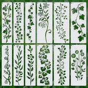 Bloemensjablonen 12 pezzi - Stencil riciclabile