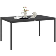 Tavolo da Giardino in Alluminio ¨C zephmum ¨C Grigio Scuro 145x90x74 cm